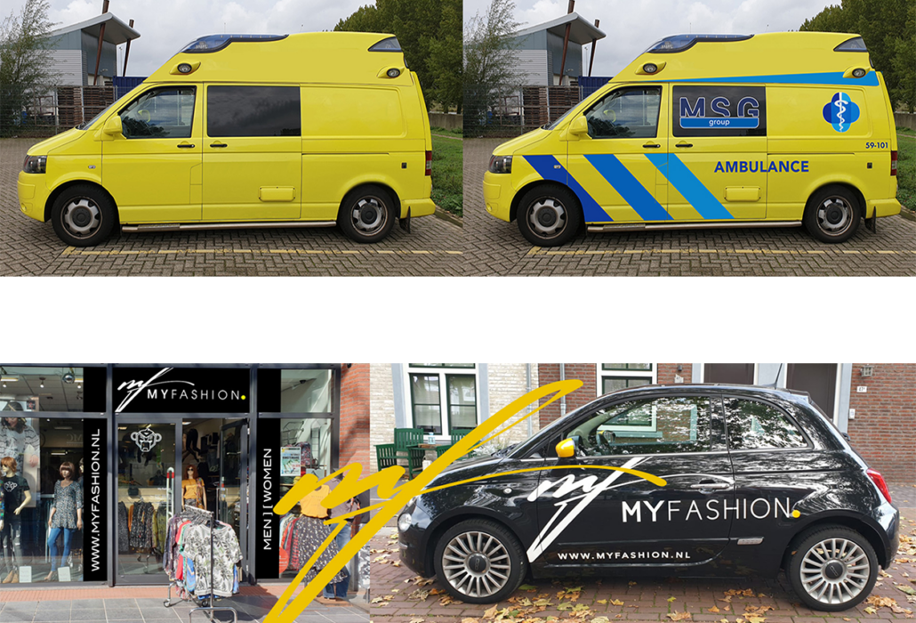 Belettering Ambulance en My Fashion